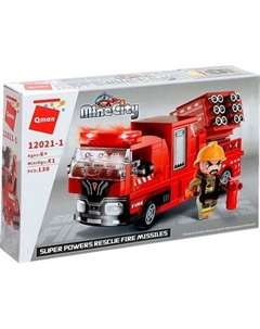 Конструктор Qman Огнеборцы. Пожарная машина 12021 / 10855653