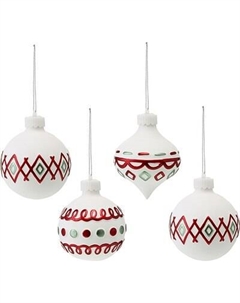 Набор елочных игрушек Tkano New Year Essential Festive embroidey / TK24-NY_DEC0023