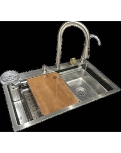 Мойка кухонная со смесителем Marrbaxx C7546-R Decor / C7546-DMR