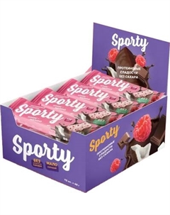 Набор протеиновых батончиков Кокос-малина Sporty