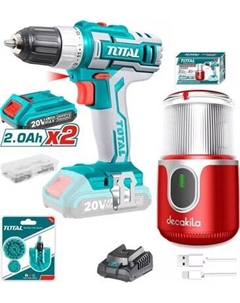 Аккумуляторная дрель-шуруповерт TOTAL TDLI2002 + Кофемолка Decakila KMCF022R / TOSLI23013 Total
