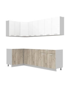 Кухонный гарнитур Интерлиния Мила Лайт 1.2x2.5 без столешницы