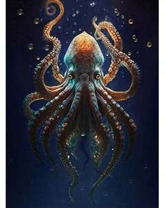 Картина по номерам Молли Осьминог морских глубин 40x50 / FHR0572 Molli