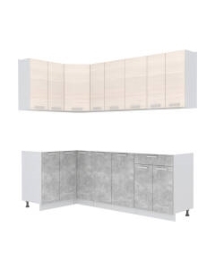 Кухонный гарнитур Интерлиния Мила Лайт 1.2x2.3 без столешницы