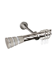 Карниз для штор АС ФОРОС Grace D25К + наконечники Пегас хром Ас форос