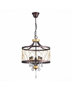 Люстра подвесная SL789.423.05 темный кофе, золото/темный кофе, золото, прозрачный (5*60Вт, E14) St luce