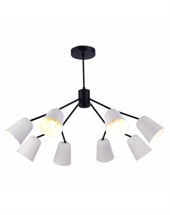Люстра потолочная SLE155942-08 черный/белый (8*40Вт, E14) Evoluce