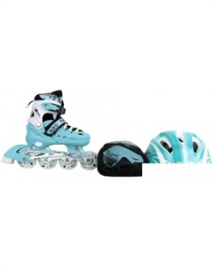 Роликовые коньки LF-905BT-MI 31-34 (бирюзовый) Fora