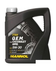 Моторное масло O.E.M. for chevrolet opel 5W-30 4л Mannol