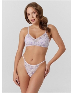 Трусы бразилиана женские кружевные лавандовые Mark formelle