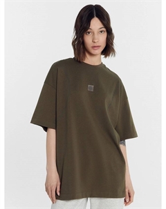 Футболка женская в цвете хаки с печатью Mark formelle