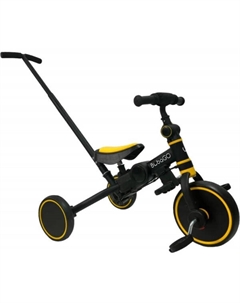 Беговел-велосипед Flint BG-FPY-109-11 с ручкой (черный/желтый) Bubago