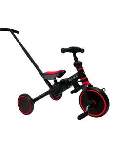 Беговел-велосипед Flint BG-FPY-109-9 с ручкой (черный/красный) Bubago