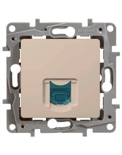 Розетка телефонная скрытой установки ETIKA 672340, слоновая кость Legrand