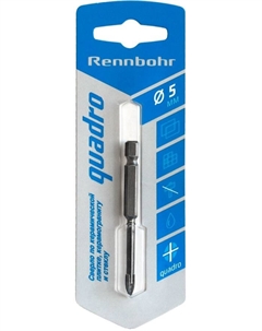 Сверло по стеклу и кер.плитке Quadro (⌀5мм,1/4"HEX-E) 676105 Rennbohr