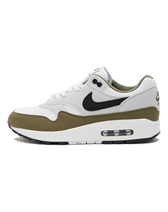 Кроссовки Air Max 1 White Black Medium Olive Nike
