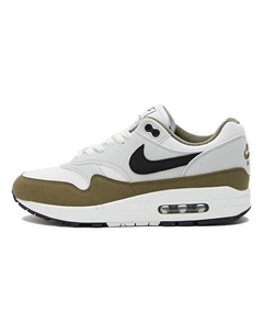 Кроссовки Air Max 1 White Black Medium Olive Nike