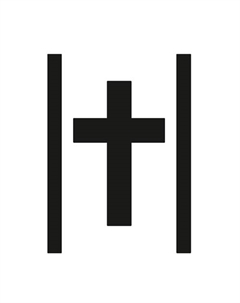 Переводная Временная Татуировка Крест черный Print factory