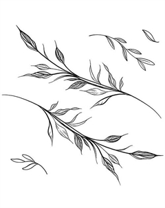 Переводная Временная Татуировка Набор Веточки Print factory