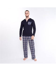 Комплект домашний мужской (джемпер/брюки), цвет чернильный, размер 58 Tlg