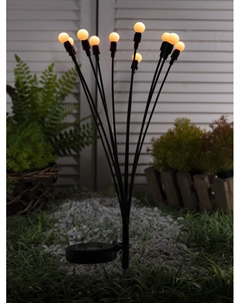 Садовый светильник «Шарики», уличный, на солнечной батарее, 68 см, 10 LED, свечение тёплое белое Luazon lighting