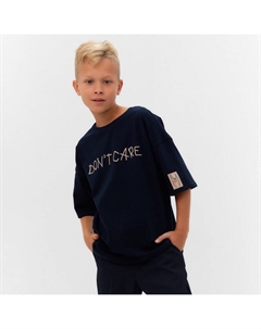 Футболка детская, синяя, рост 122 см Minaku