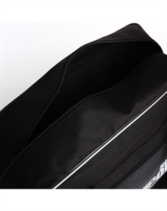 Сумка дорожная 20" на колёсах, отдел на молнии, с увеличением, наружный карман, длинный ремень, цвет чёрный Lucky mark