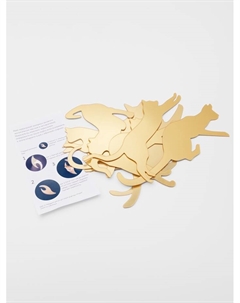 Зеркало настенное «Котики», на клеевой основе, акриловое, 8 шт., разный размер, цвет золотой Take it easy