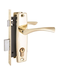 Замок врезной с/руч. Апекс 1323/60-G, цвет золото, м/о 80 Apecs