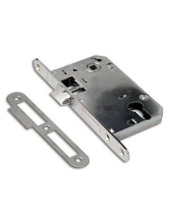 Замок врезной 5300-CR, без ц/м, м/о 85 мм, б/ручки цвет хром Apecs