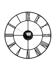 Часы настенные, серия: Лофт, плавный ход, d-45 см, черные Troykatime