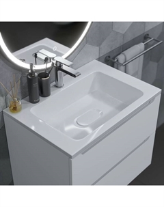 Раковина полувстраиваемая Uperwood Modul 65 см, прямоугольная