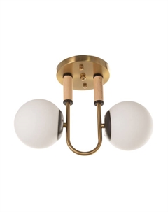 Люстра «Донна» 2×40 Вт Е27 черный/латунь 37×15×25 см Bayerlux