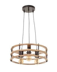 Светильник ЭКО «Лот» 3×40 Вт Е27 черный/коричневый 42×42×12(+100)см Bayerlux