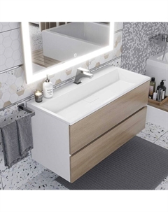 Раковина полувстраиваемая Uperwood Barsa, 100 см, белая