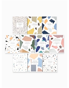 Тетради предметные, 48 л., набор из 10 шт., блок №1, ТВИН лак, уф лак «Абстракция» Artfox study