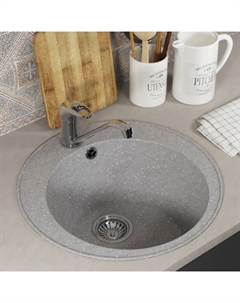 Мойка кухонная из камня Uperwood ECON UPD-405, 003, круглая, цвет 003 серая матовая