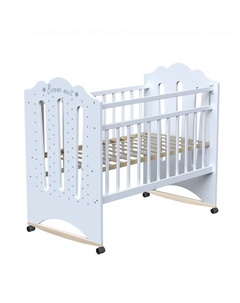 Кровать детская BONNE, колесо-качалка, белый, 1200×600 Vdk