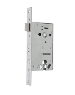 Корпус замка для металлических дверей, без цилиндрового механизма, хром Lockland