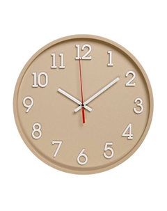 Часы настенные, интерьерные «Классика», d=28 см, бежевые Рубин