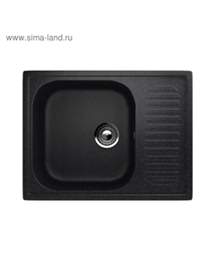 Мойка кухонная Ulgran U202-308, 640×490 мм, чёрная