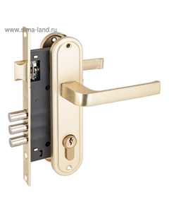 Замок врезной с/руч «Апекс» 1526/60-G, цвет золото, м/о 70 мм Apecs