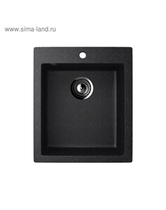 Мойка кухонная Ulgran U404-308, 495 х 420 мм, цвет чёрный