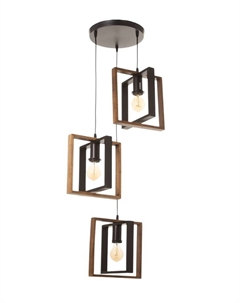 Светильник ЭКО «Кристофер» 3×40 Вт Е27 черный/коричневый 38×38×100 см Bayerlux