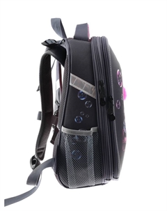 Рюкзак каркасный, школьный, 38×30×16 см, эргономичная спинка «Котенок с пузырями» Stavia