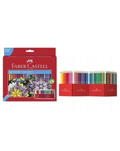 Карандаши 60 цветов «Замок» шестигранный корпус, подарочная коробка Faber castell