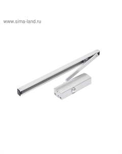 Доводчик дверной DC-075 SL+HO SILVER, со скользящей тягой, до 70 кг, с фиксатором Notedo