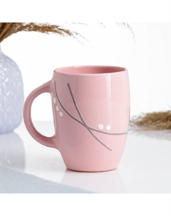 Кружка «Зефир», 400 мл, 11.5×9.5 см, керамика, розовая Псковский гончар