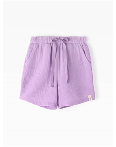 Шорты из муслина для девочек, рост 104 см, лиловые Kaftan