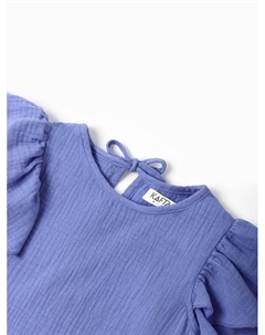 Футболка для девочки из муслина, фиолетовая, рост 128 см Kaftan